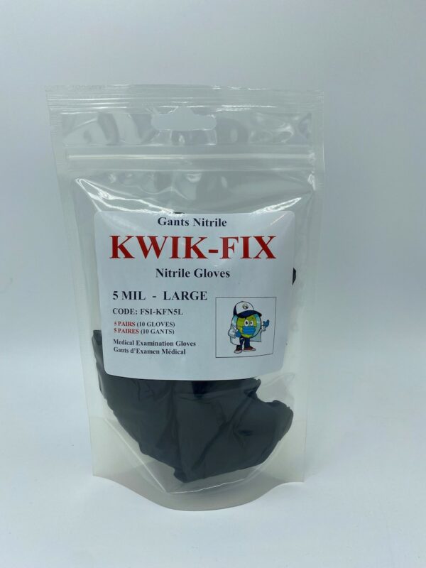 KWIK-FIX Nitrile Gloves 5mil
