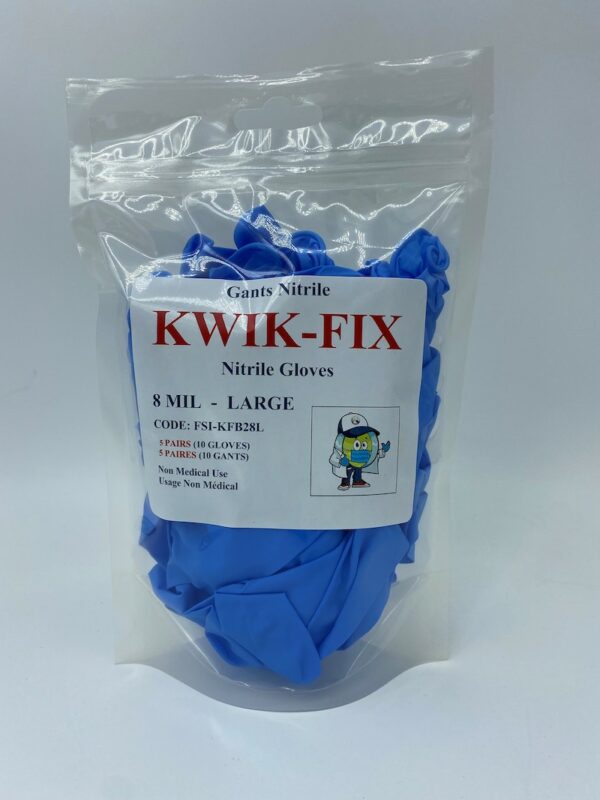 KWIK-FIX Nitrile Gloves 8mil
