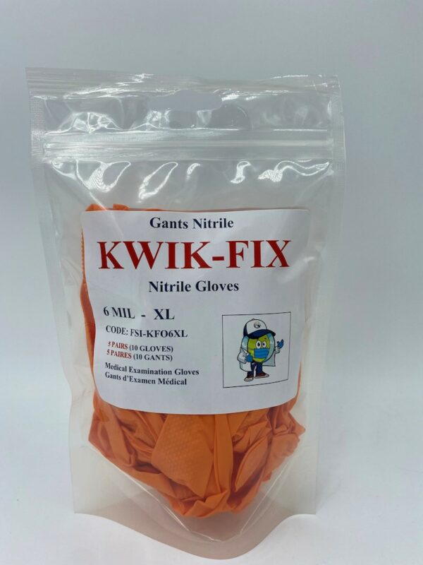 KWIK-FIX Nitrile Gloves 6mil
